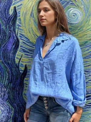 chemise peintre bleu 2devant