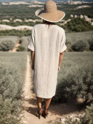 robe victoria beige dos